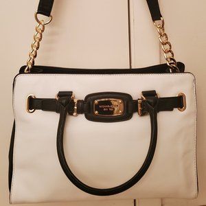 Michael Kors Purse Black & White Canvas Handbag